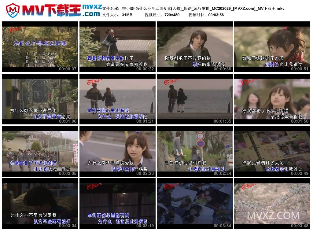 季小璐-为什么不早点说爱我(人物)_国语_流行歌曲_MC202029